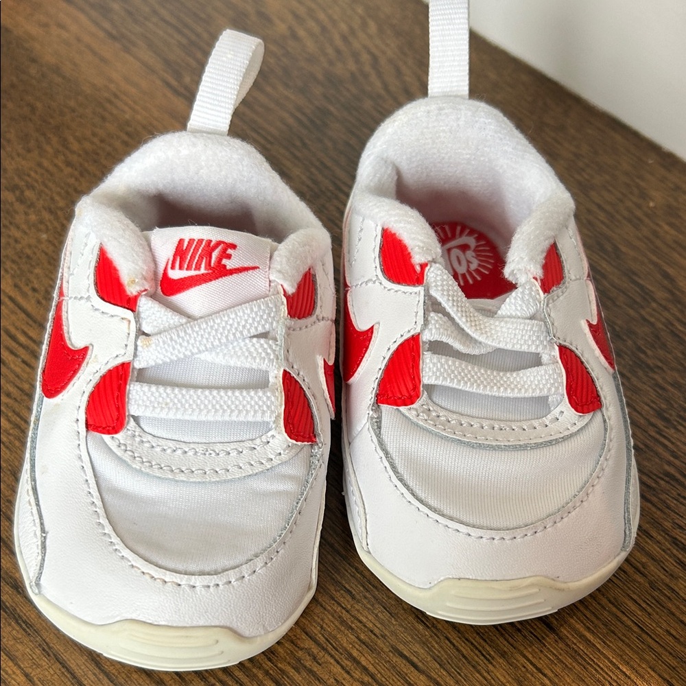 Nike White and Red Toddler Sneakers